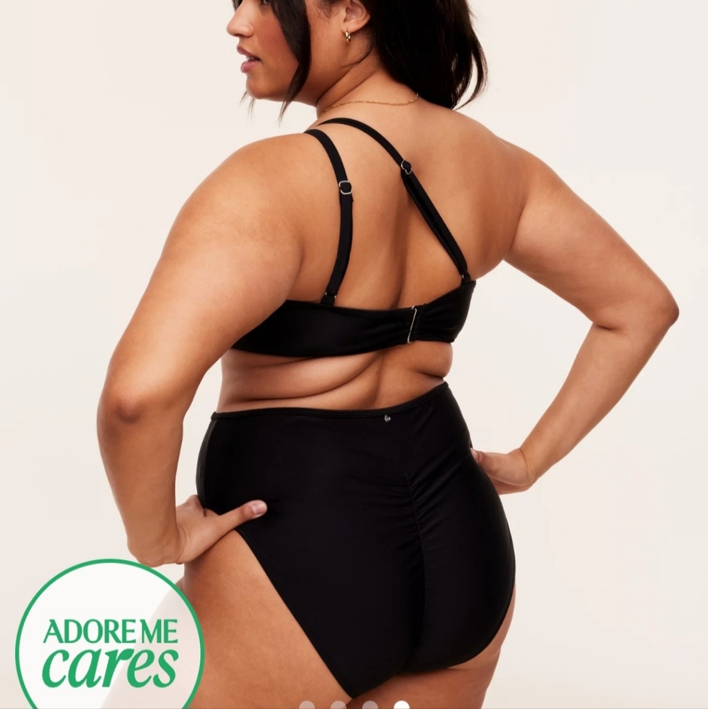 NWT Adore Me Dustin Monokini black one piece cut out bathing suit Sz XL - Picture 8 of 16